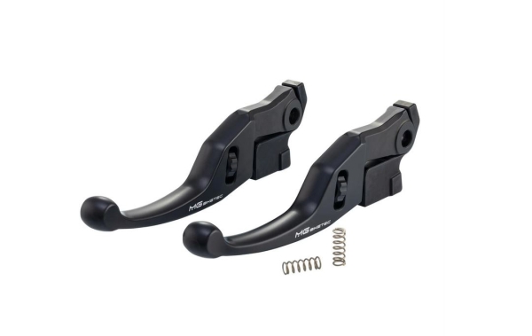 Bremshebel-Set kurz (137 mm), einstellbar - MG BIKETEC - Vespa GTS/HPE 125-310 ccm (ab Bj. 2023) - schwarz mit ABE